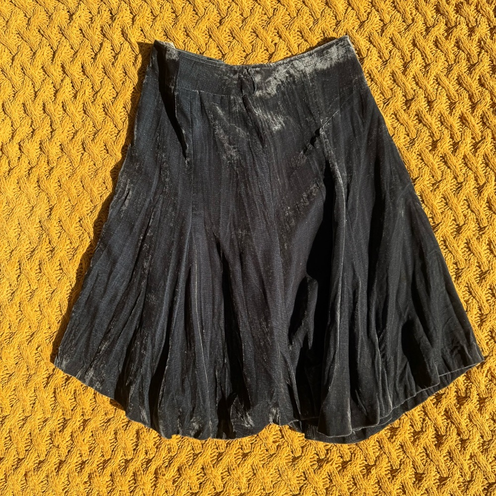 JJ JIGOTT Velvet‎ Shimmer Womens Whimsygoth Full Midi Skirt Witchy Moody A Line